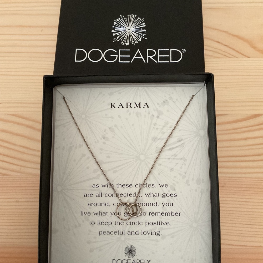 Dogeared sterling silver necklace, 18 inch long - Picture 2 of 4